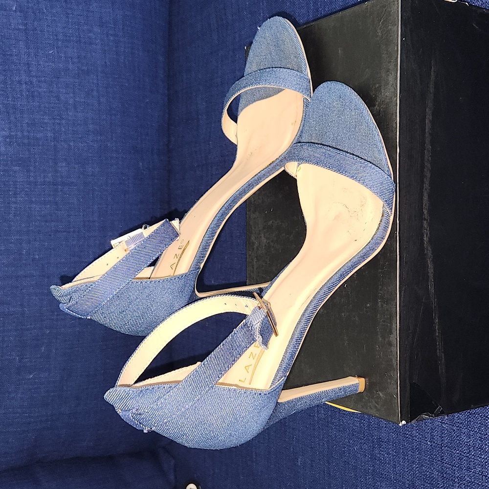 Like new denim heels